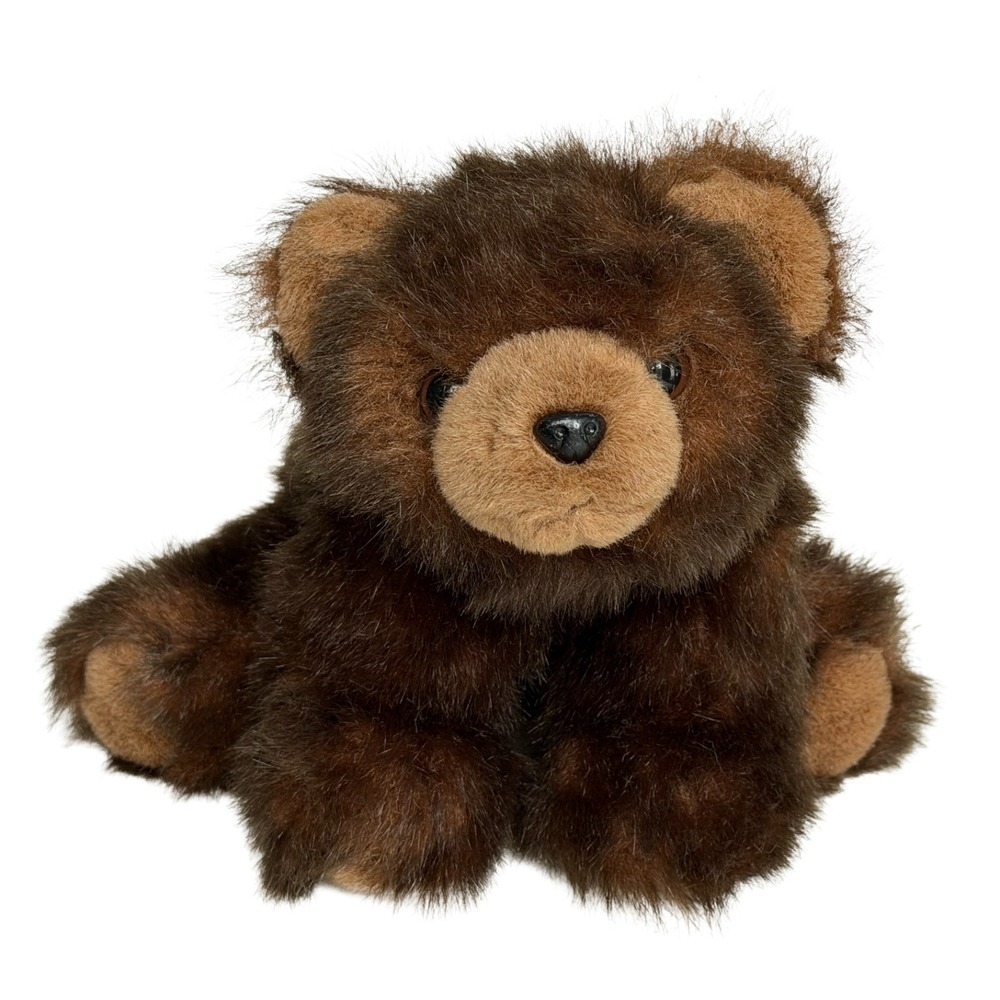 Bearington Collection Plush Realist Bear USA 12" Stuffed Grizzly Brown Bear